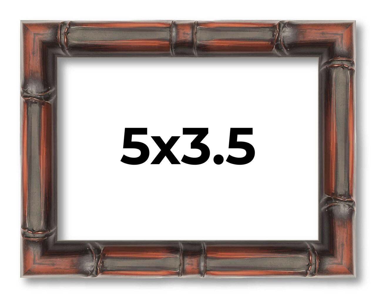5x3.5 Thin Bamboo Picture Frame with UV-Resistant Acrylic & Acid Free Backing, Available in 2 Finishes - Gold and Brown